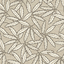 GB 2349 Grasscloth Leaf Beige Wallpaper by Belgravia