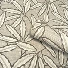 GB 2349 Grasscloth Leaf Beige Wallpaper by Belgravia
