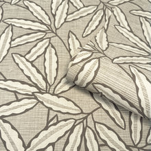 GB 2349 Grasscloth Leaf Beige Wallpaper by Belgravia
