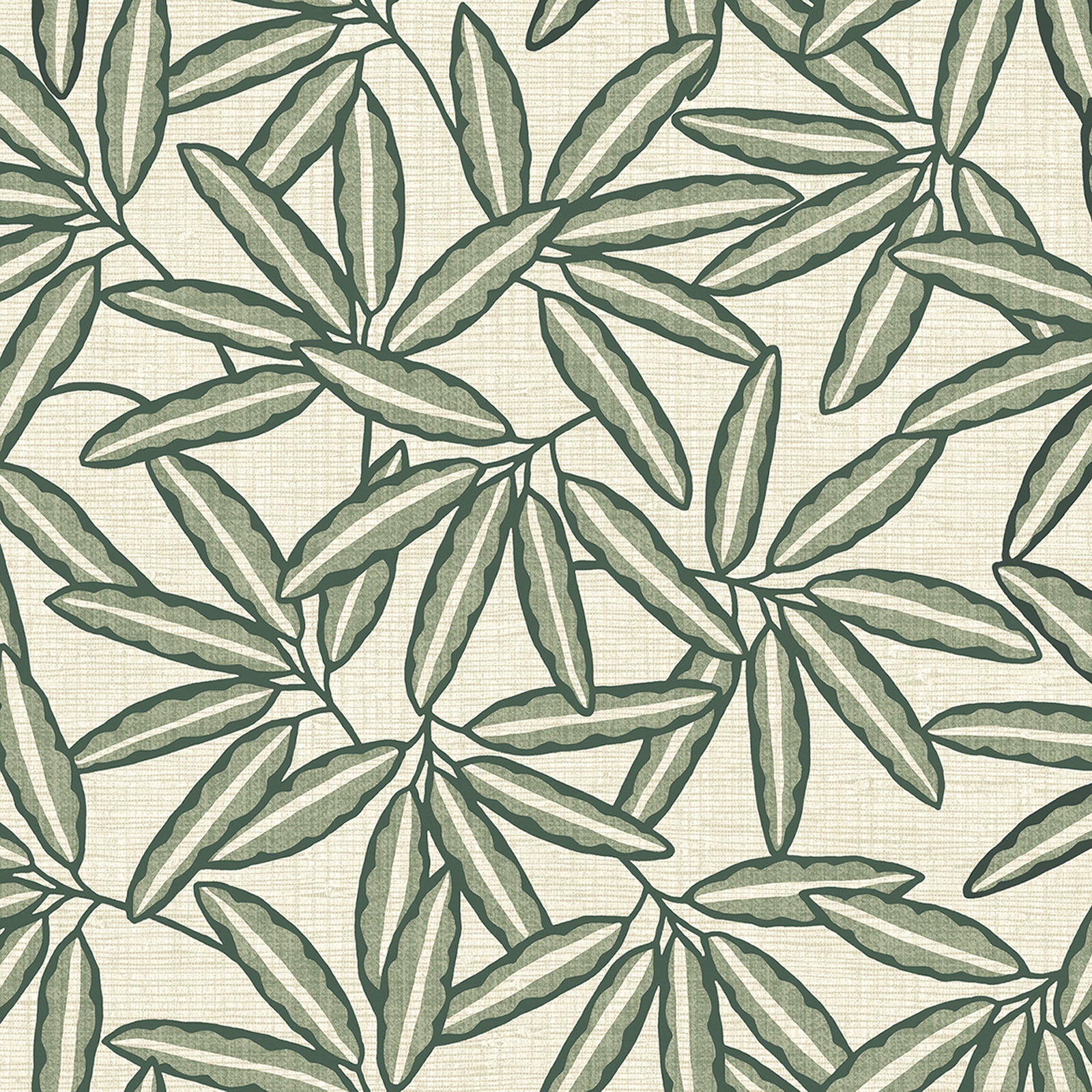 GB 2350 Grasscloth Leaf Sage Wallpaper by Belgravia