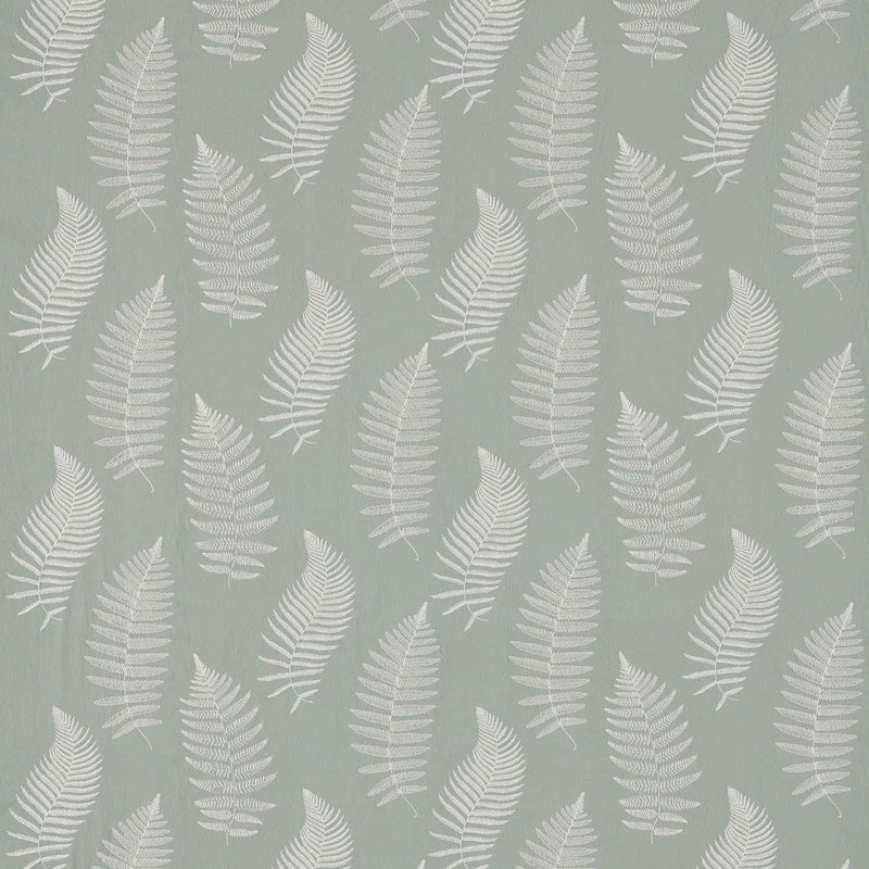 235606 Fern Embroidery Country Woodland Mist Fabric by Sanderson