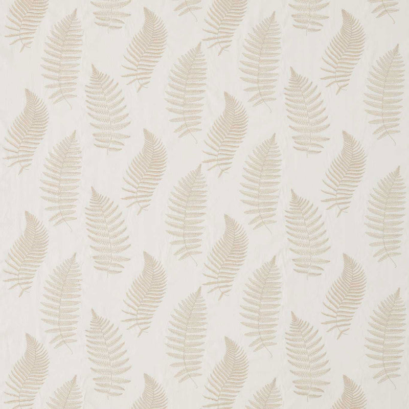 235607 Fern Embroidery Country Woodland Ivory Fabric by Sanderson