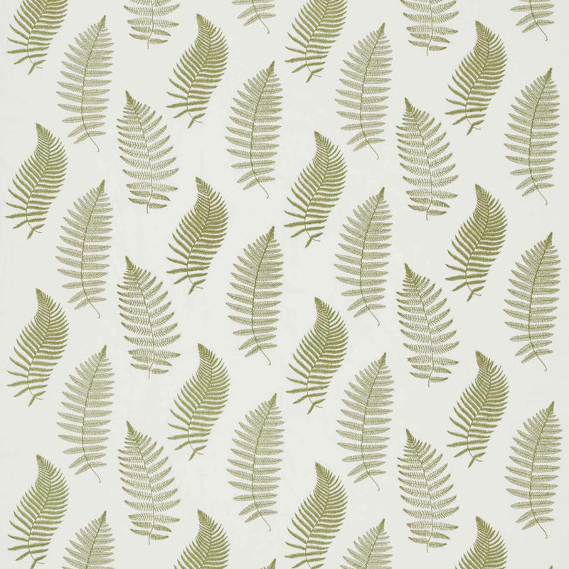 235608 Fern Embroidery Country Woodland Moss Fabric by Sanderson