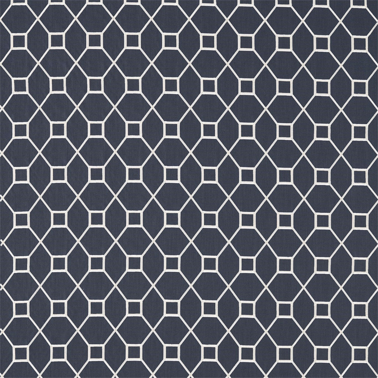 236356 Baroque Trellis Country House Indigo Fabric by Sanderson