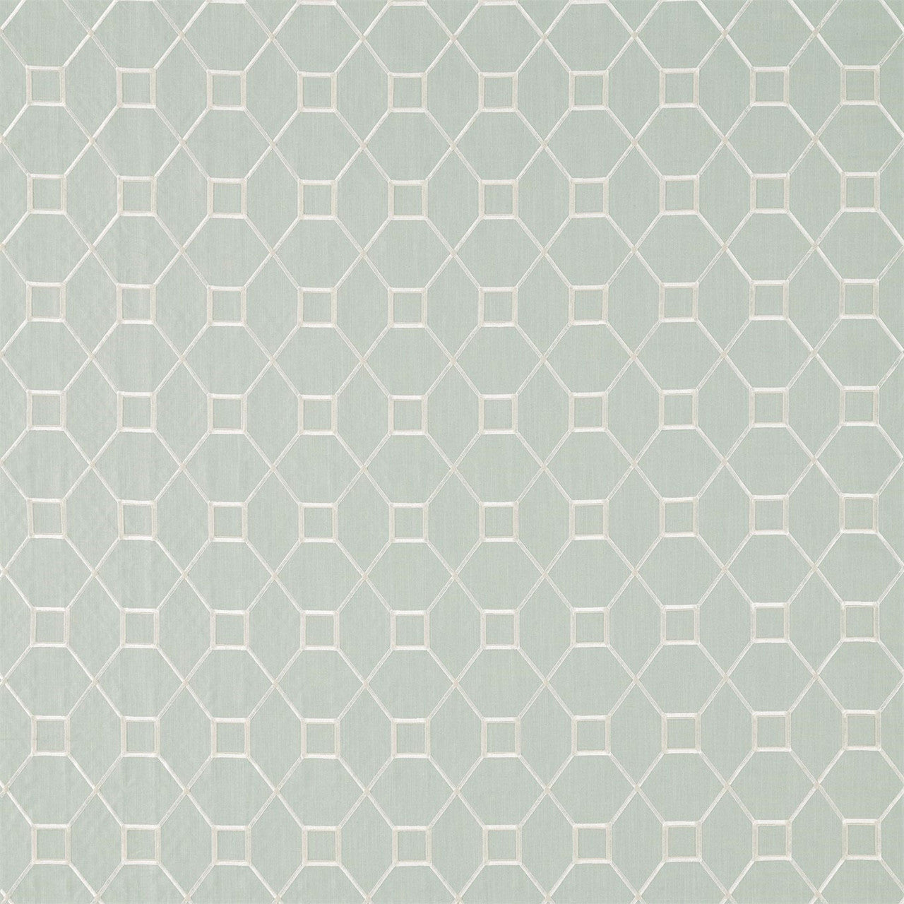 236360 Baroque Trellis Country House Wedgwood/Chalk Fabric by Sanderson