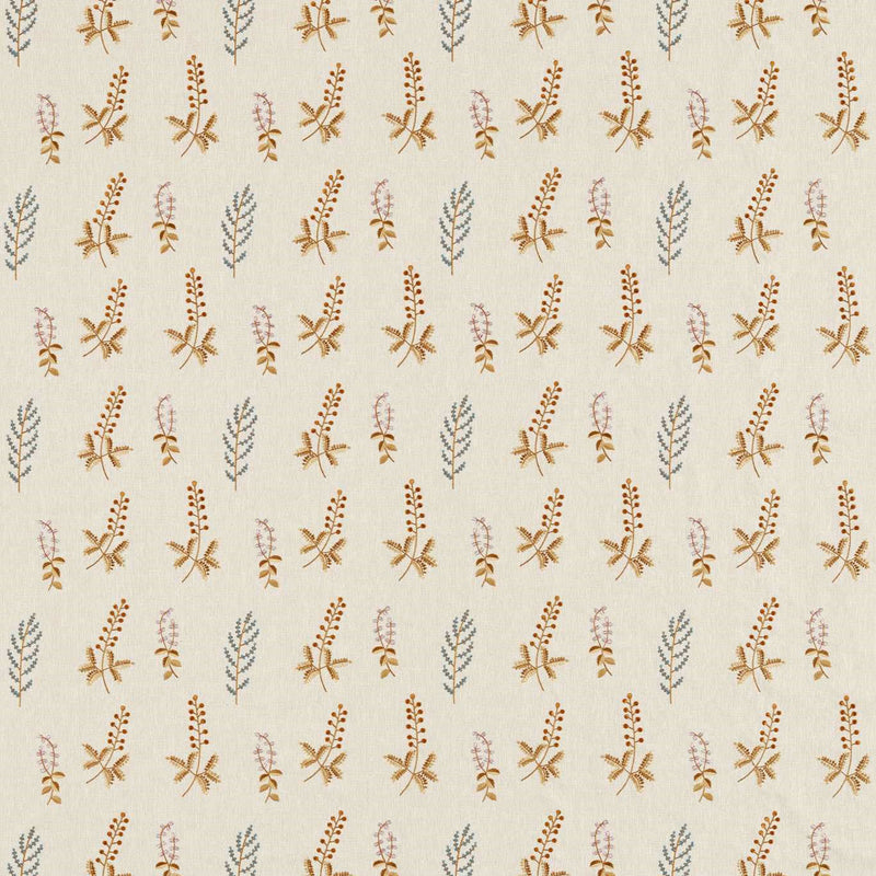 236423 Bilberry Country Woodland Denim/Barley Fabric by Sanderson