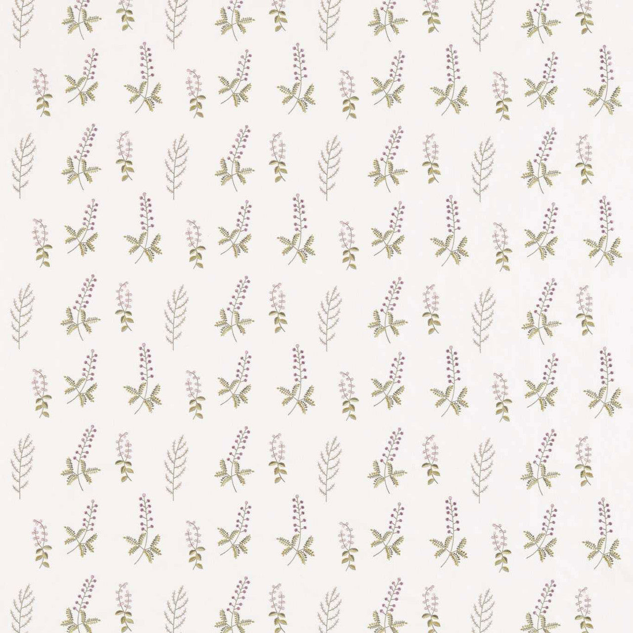 236425 Bilberry Country Woodland Celadon/Fig Fabric by Sanderson