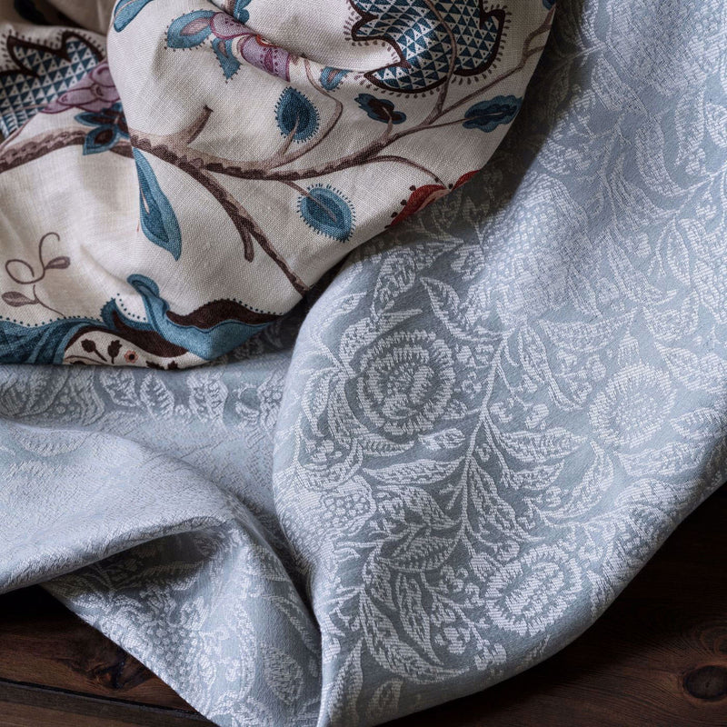 236465 Annandale Weave Country House Wedgwood/Ivory Fabric by Sanderson