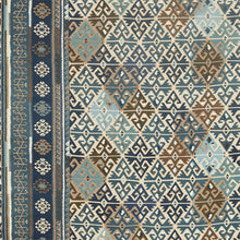 236519 Burdock & Star Archive IV The Collector Indigo Fabric by Morris & Co