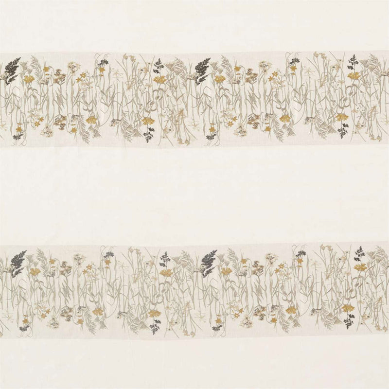 236555 Pressed Flowers Embleton Bay Sable/Corn Fabric by Sanderson