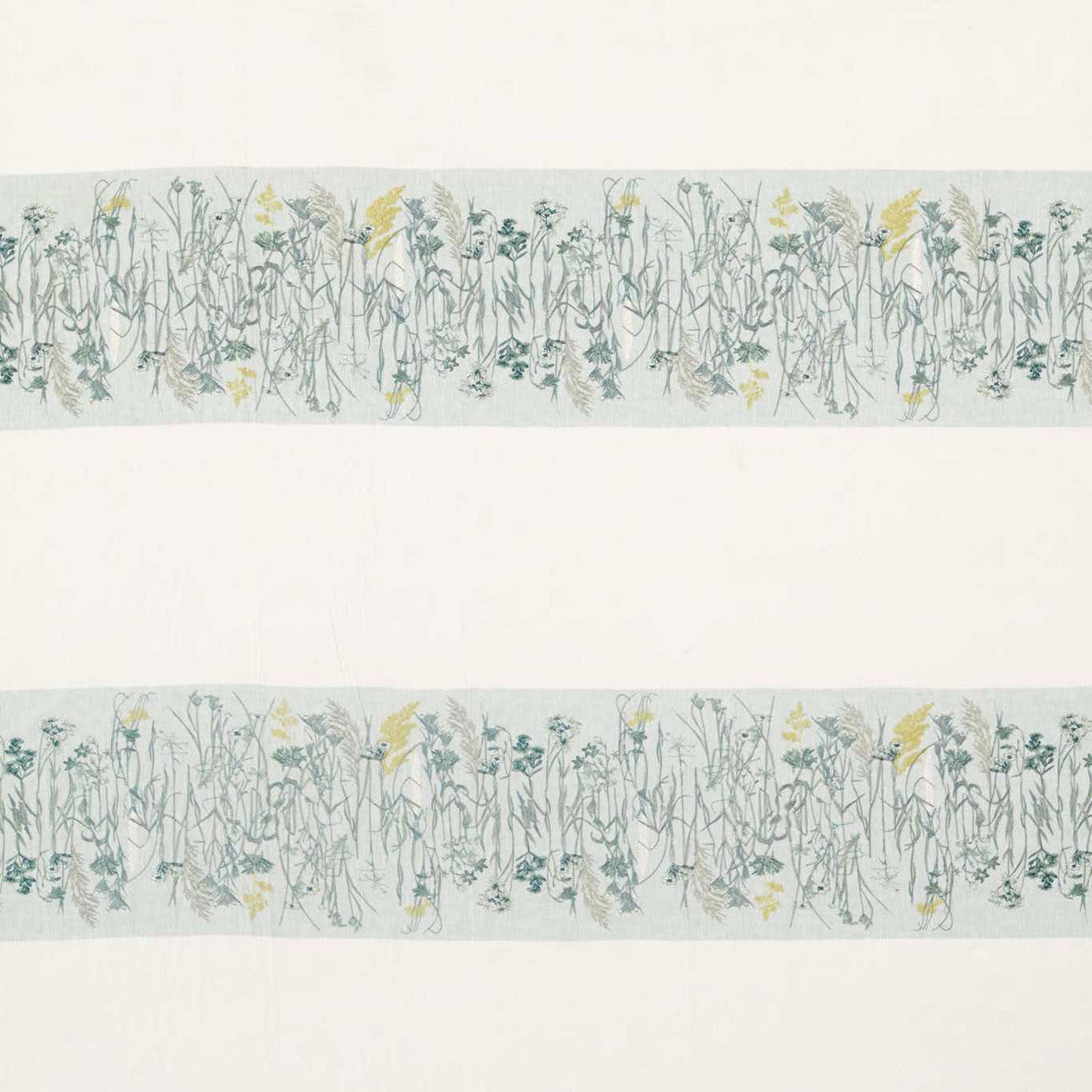 236556 Pressed Flowers Embleton Bay Mist/Linden Fabric by Sanderson