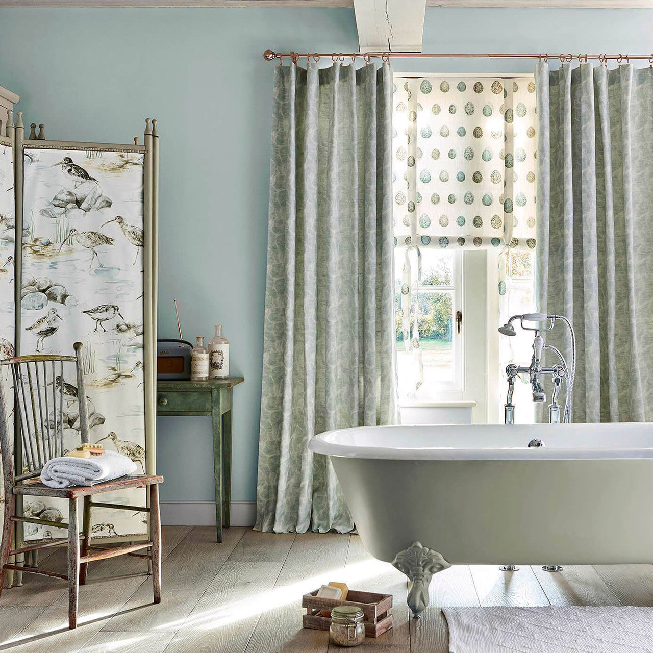 236560 Seashore Embleton Bay River Mist Fabric by Sanderson