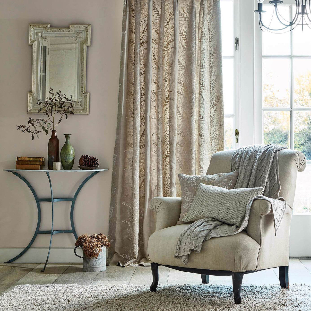 236564 Belsay Embleton Bay Linen Fabric by Sanderson