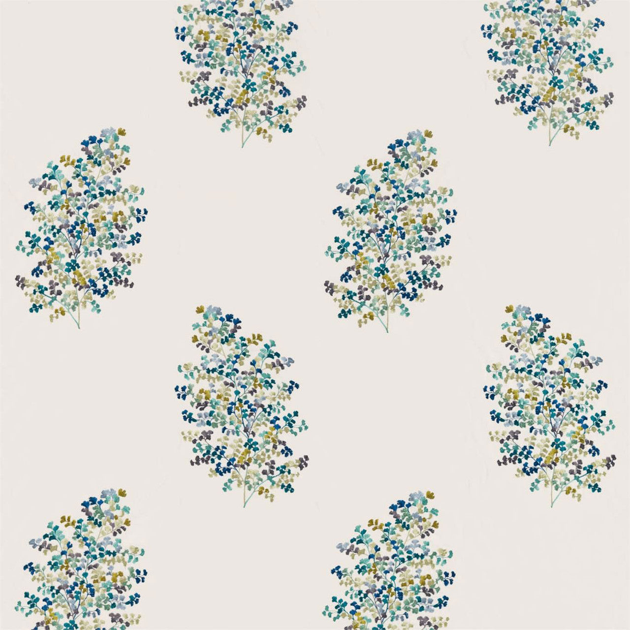 236722 Wendell Embroidery Elysian Ceramic Blue Fabric by Sanderson