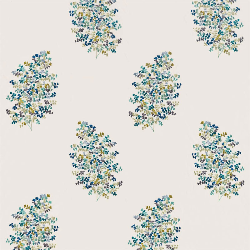 236722 Wendell Embroidery Elysian Ceramic Blue Fabric by Sanderson