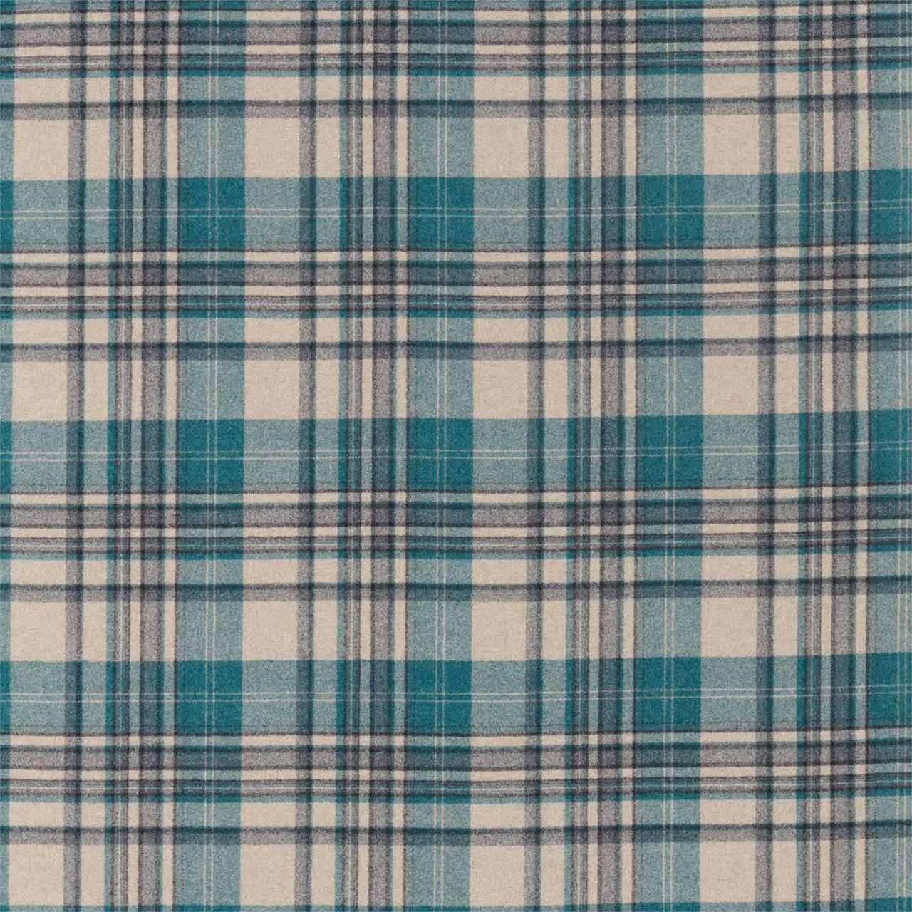 236735 Bryndle Check Islay Wools Chasm Fabric by Sanderson