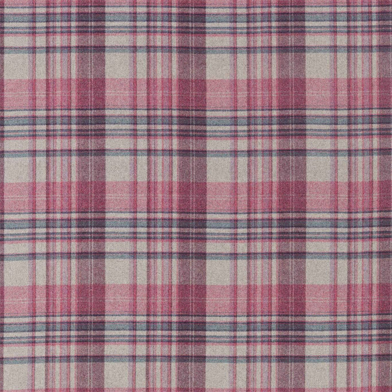 236736 Bryndle Check Islay Wools Mulberry/Fig Fabric by Sanderson