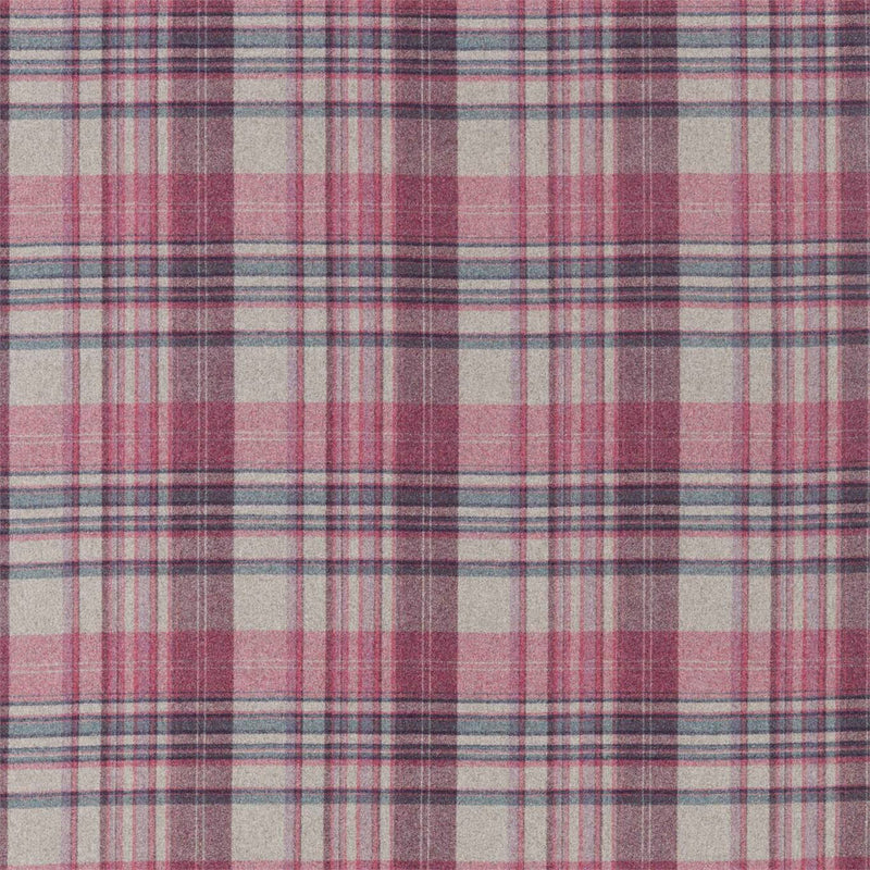236736 Bryndle Check Islay Wools Mulberry/Fig Fabric by Sanderson
