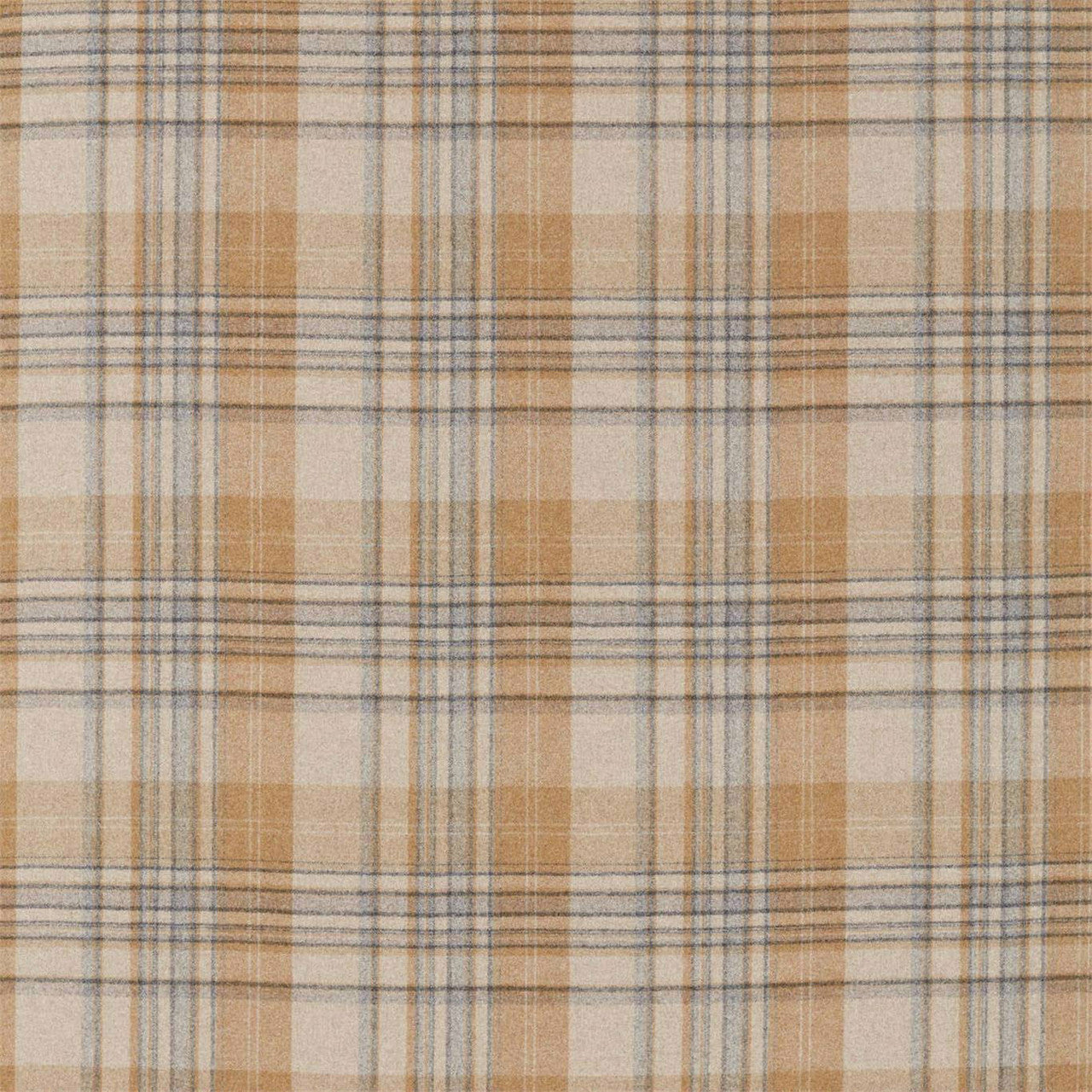 236737 Bryndle Check Islay Wools Honey/Grey Fabric by Sanderson