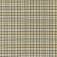 236743 Fenton Check Islay Wools Caraway/Green Fabric by Sanderson