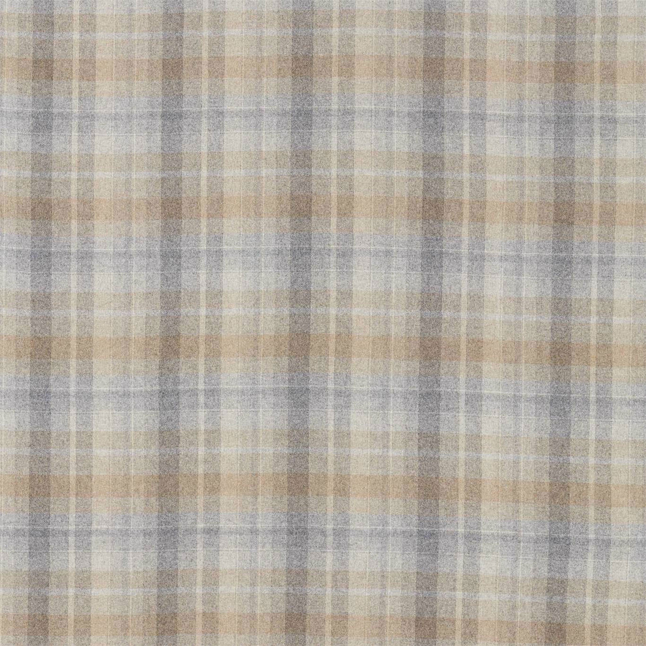 236746 Samphrey Check Islay Wools Silver/Grey Fabric by Sanderson