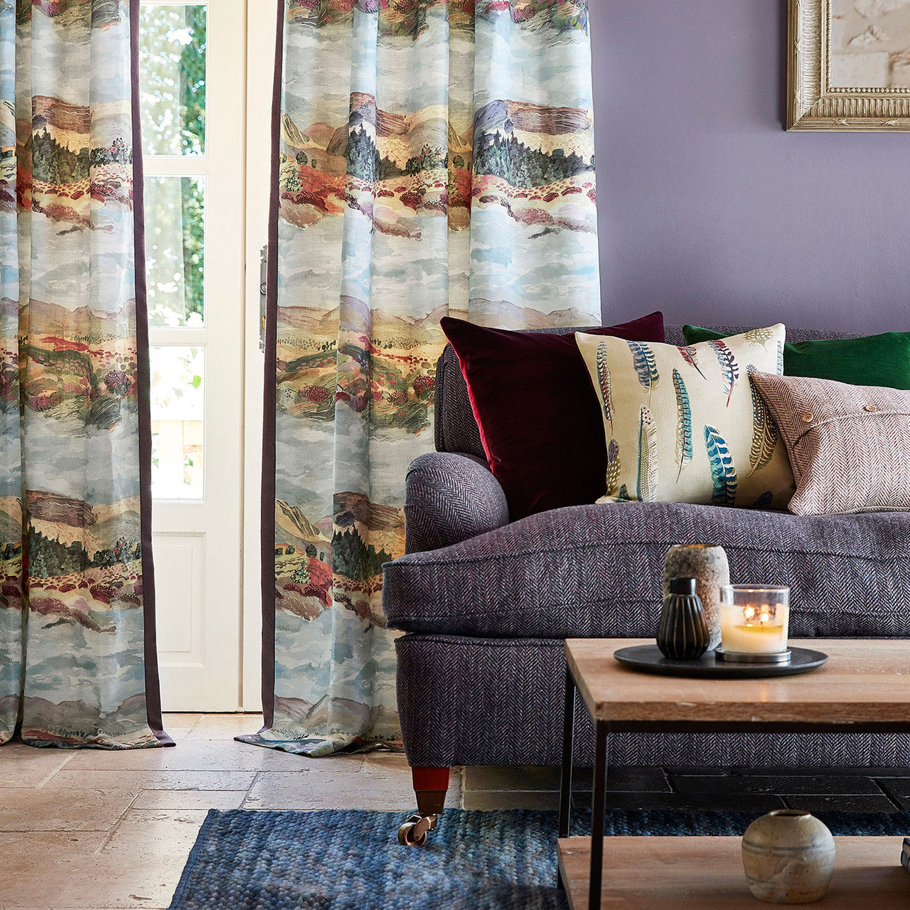 236753 Hector Islay Wools Fig Fabric by Sanderson