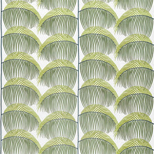 236774 Manila Embroidery Glasshouse Lime Fabric by Sanderson