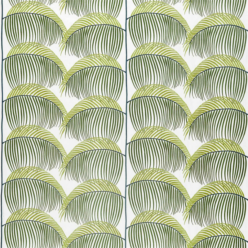 236774 Manila Embroidery Glasshouse Lime Fabric by Sanderson