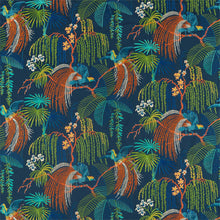 236778 Rain Forest Embroidery Glasshouse Embroidery Tropical Night Fabric by Sanderson