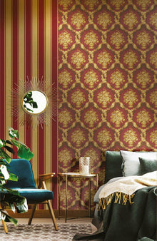 23675 Italian Classics 4 Stripe Wallpaper by Galerie