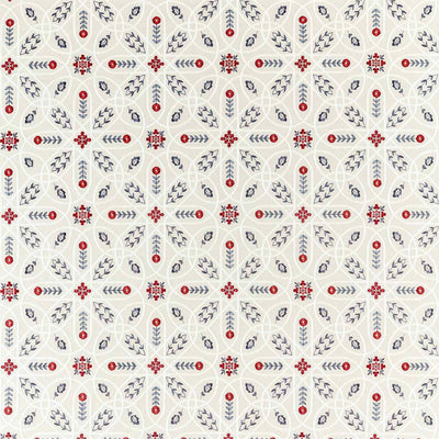 Brophy Embroidery Melsetter Indigo Fabric by Morris & Co