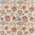 Theodosia Embroidery Melsetter Wine/Indigo Fabric by Morris & Co