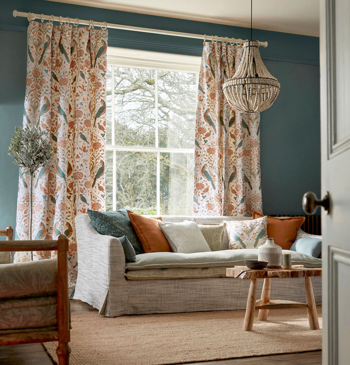 Morris Acorn Lethaby Weaves Chalk Fabric by Morris & Co