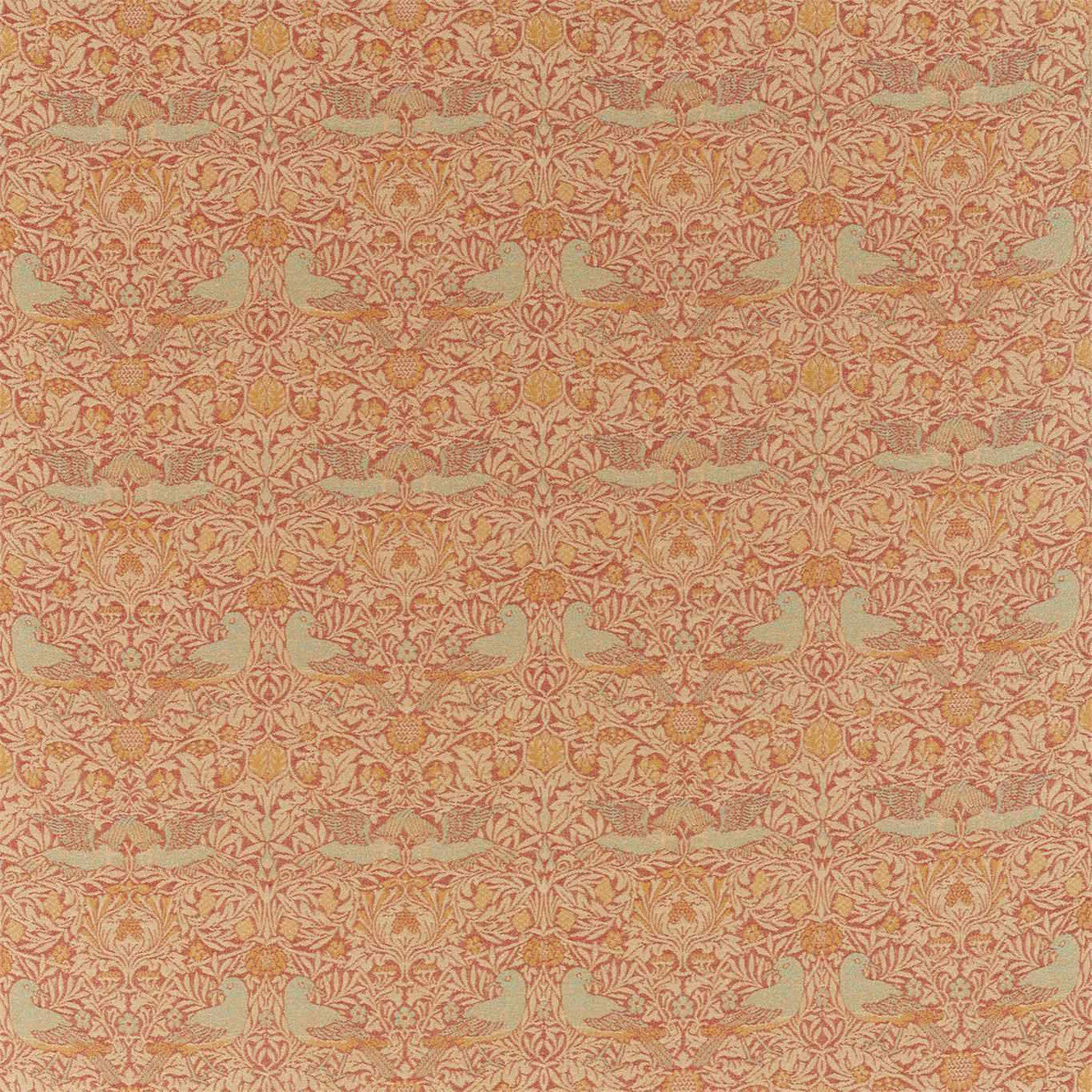 236846 Bird Weave Lethaby Weaves Brick Fabric by Morris & Co