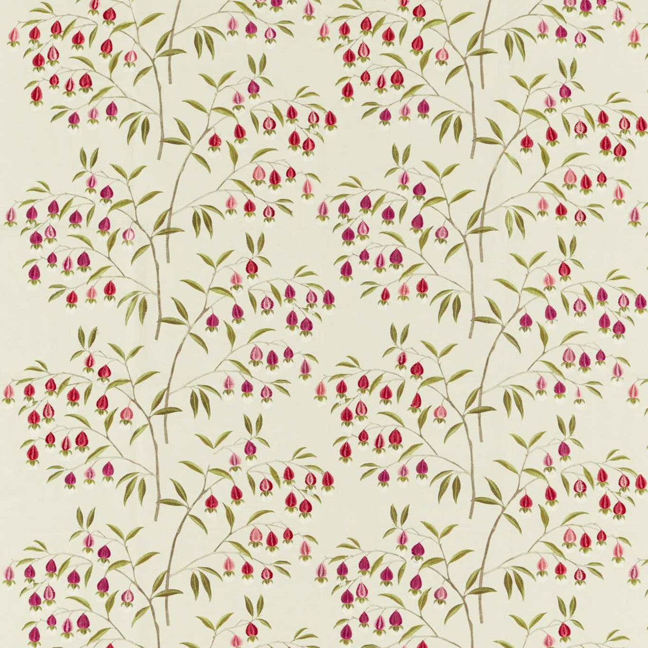 237271 Chinese Lantern Water Garden Wild Plum Fabric by Sanderson