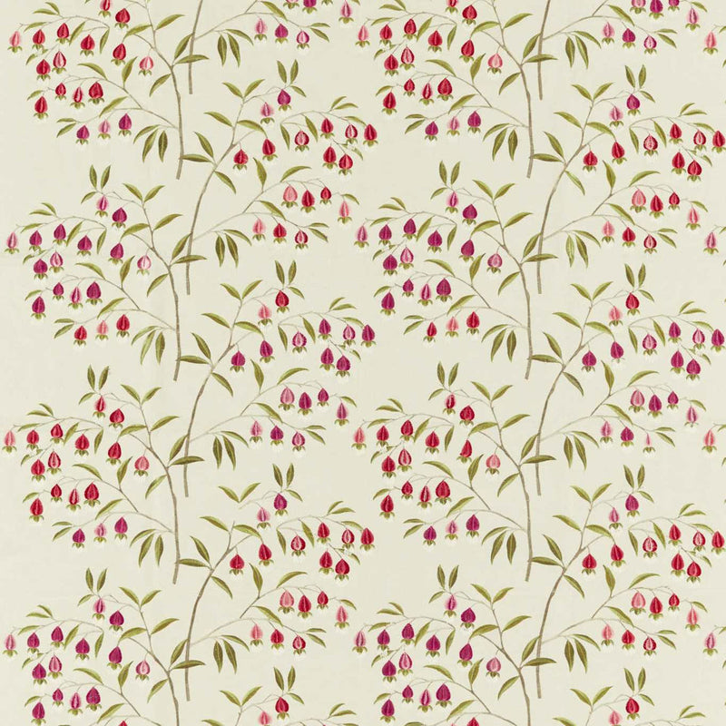 237271 Chinese Lantern Water Garden Wild Plum Fabric by Sanderson