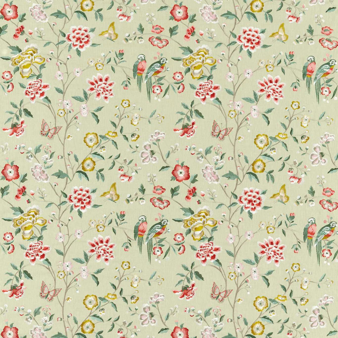 237275 Chinoiserie Hall Water Garden c Fabric by Sanderson