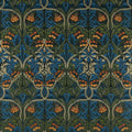 Bluebell Embroidery Wardle Velvets Tump/Webb's Blue Fabric by Morris & Co