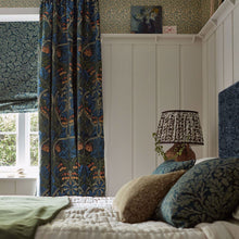 237292 Bluebell Embroidery Wardle Velvets Tump/Webb's Blue Fabric by Morris & Co