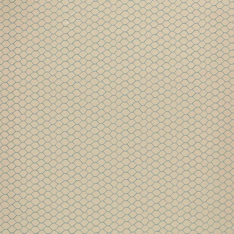 237381 Bantam Net Giles Deacon Woad Fabric by Sanderson