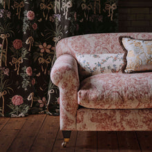 237389 Mydsommer Pickings Giles Deacon Smog Blue/Lame Gold Fabric by Sanderson