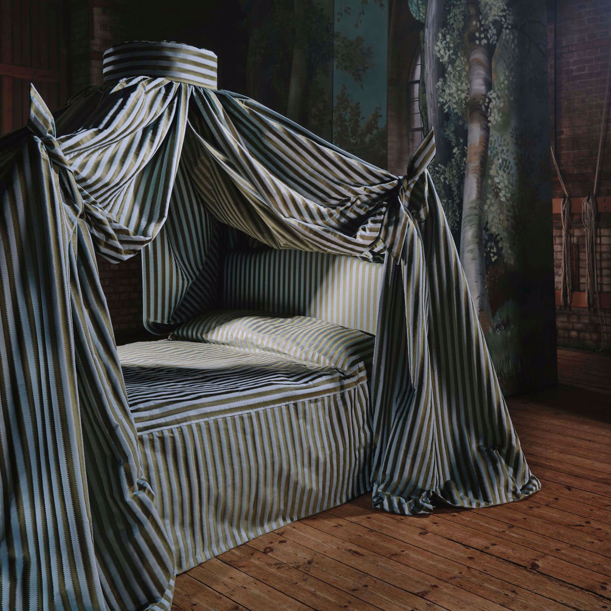 Regency Aperigon Giles Deacon Gobelin/Porcelain Fabric by Sanderson
