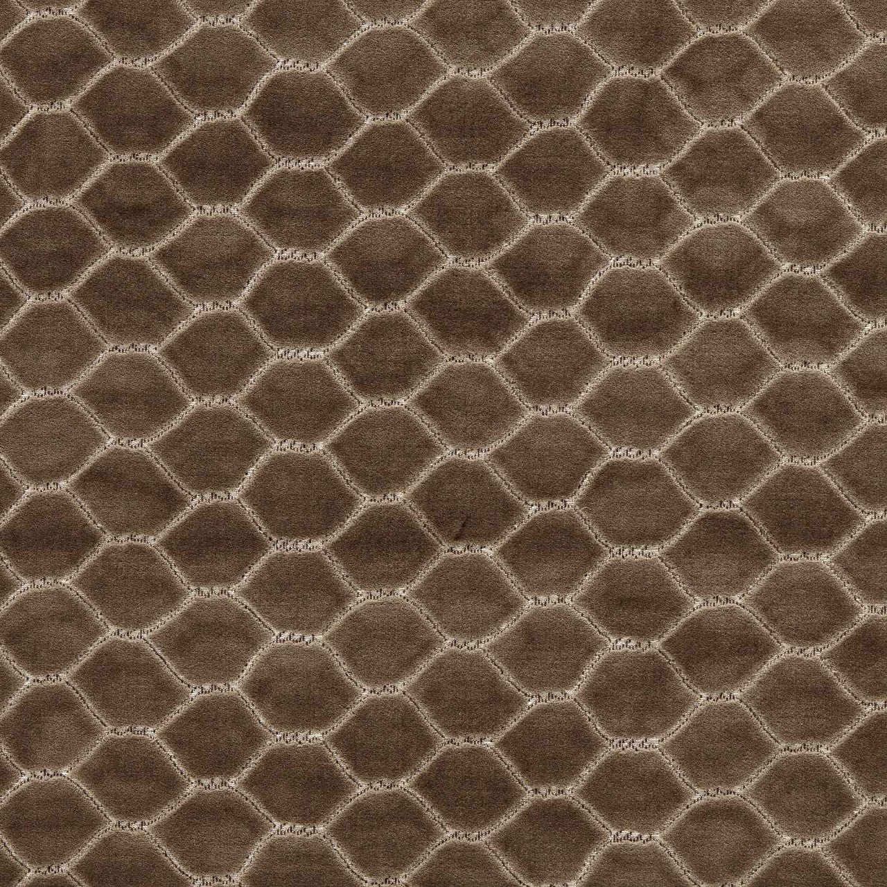 237411 Faraday Velvets Giles Deacon Walnut Fabric by Sanderson