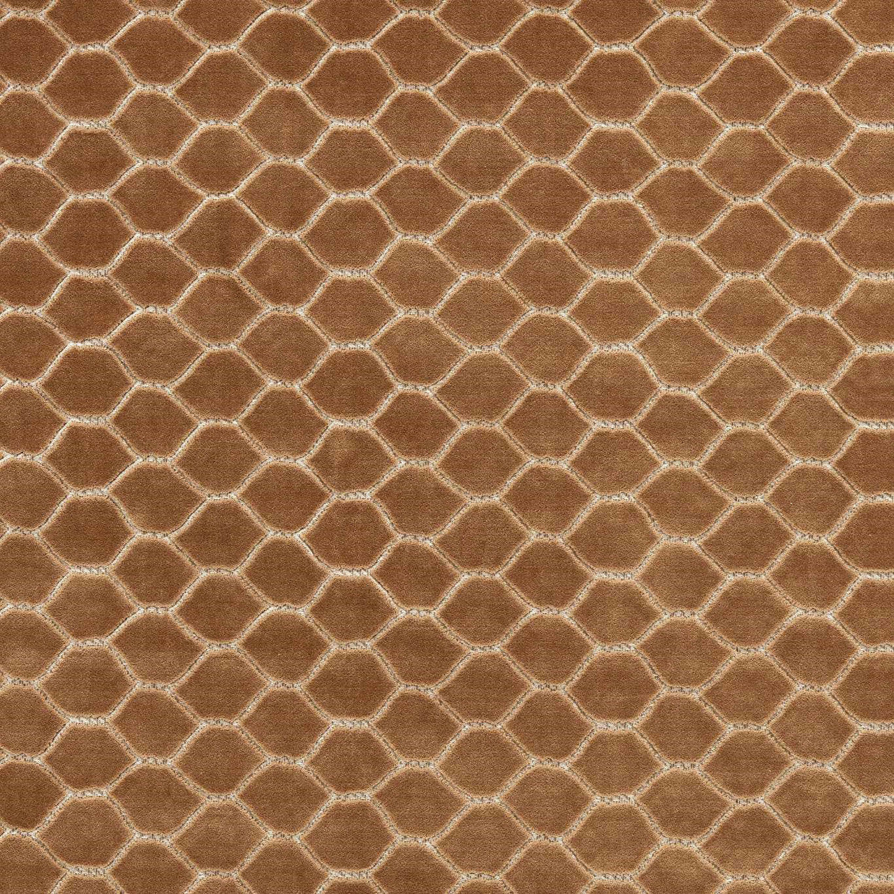 237412 Faraday Velvets Giles Deacon Bronze Fabric by Sanderson