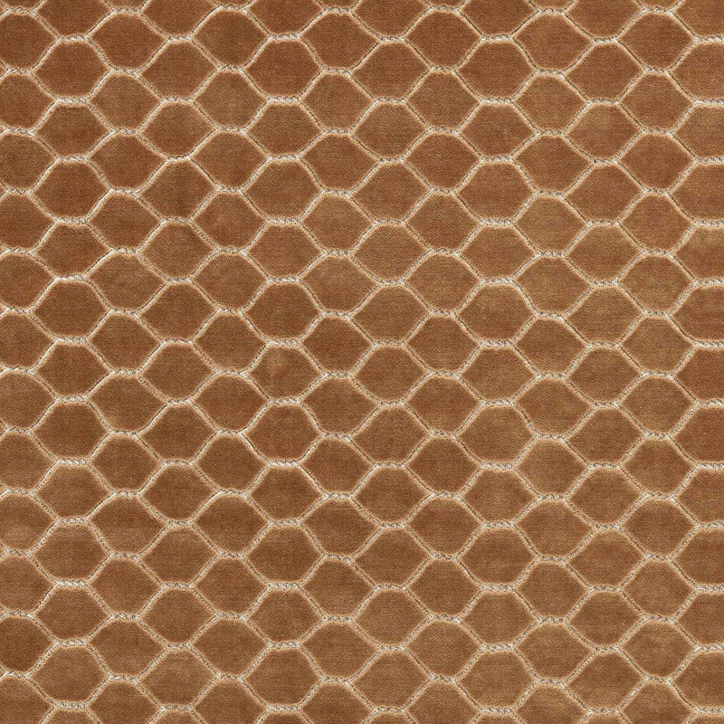 237412 Faraday Velvets Giles Deacon Bronze Fabric by Sanderson