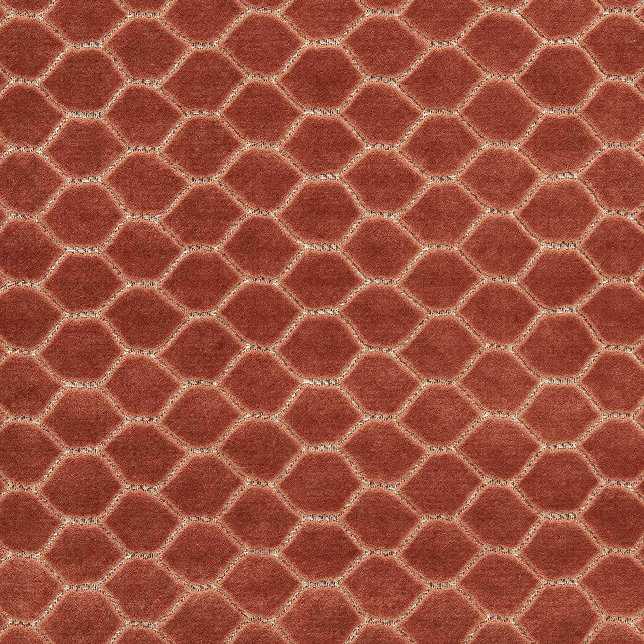 237413 Faraday Velvets Giles Deacon Sandstone Fabric by Sanderson