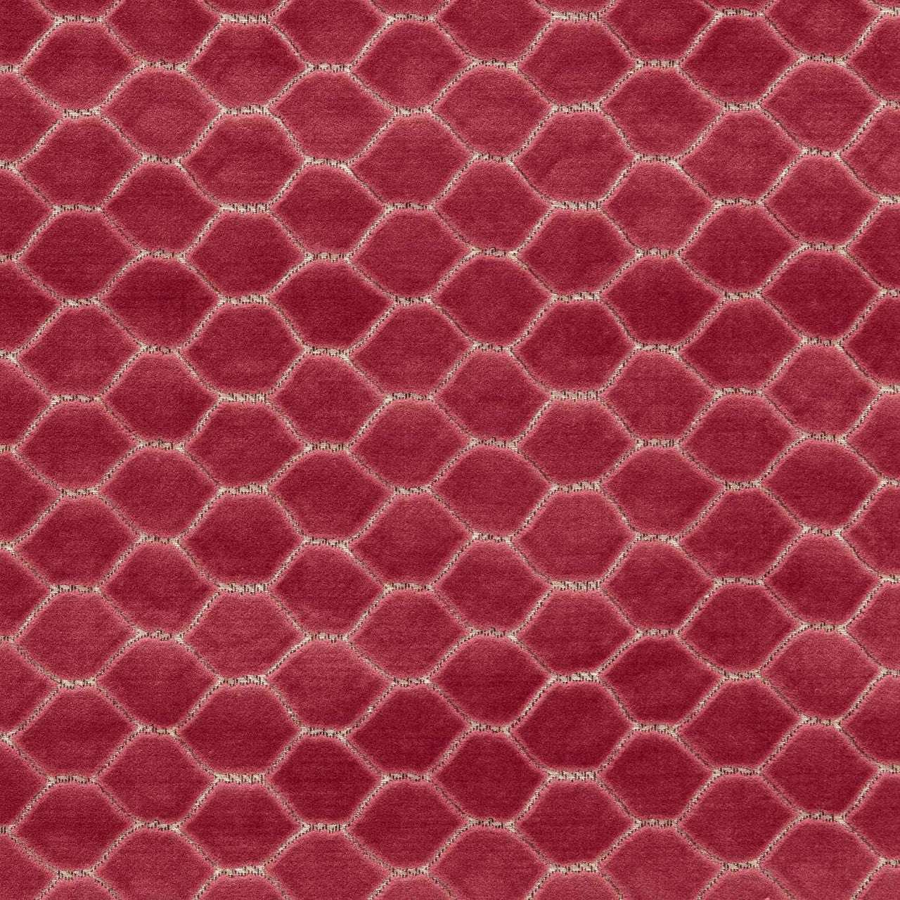 237416 Faraday Velvets Giles Deacon Carmine Fabric by Sanderson
