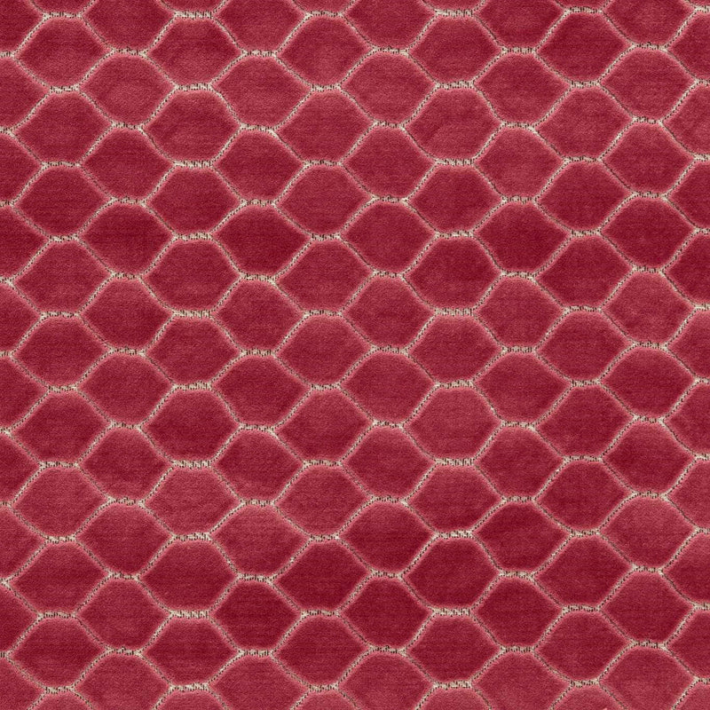 237416 Faraday Velvets Giles Deacon Carmine Fabric by Sanderson