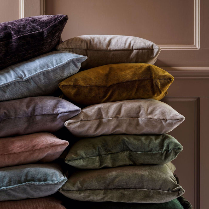 237445 Icaria and Boho Velvets Putty Fabric by Sanderson