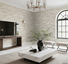 2381 Plain Metallic Ivory Oakah Wallpaper by Belgravia